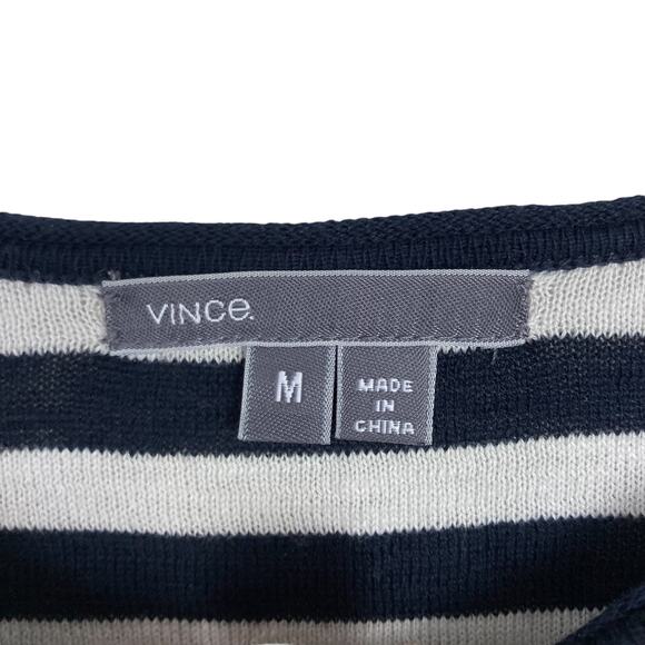Vince Striped Color Block Long Sleeve Shirt Sz M - Picture 2 of 4